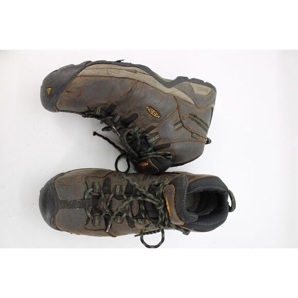KEEN Detroit XT Mid Brown Leather Lace Up Steel Toe Waterproof Boots Men’s 10.5D - Picture 2 of 10